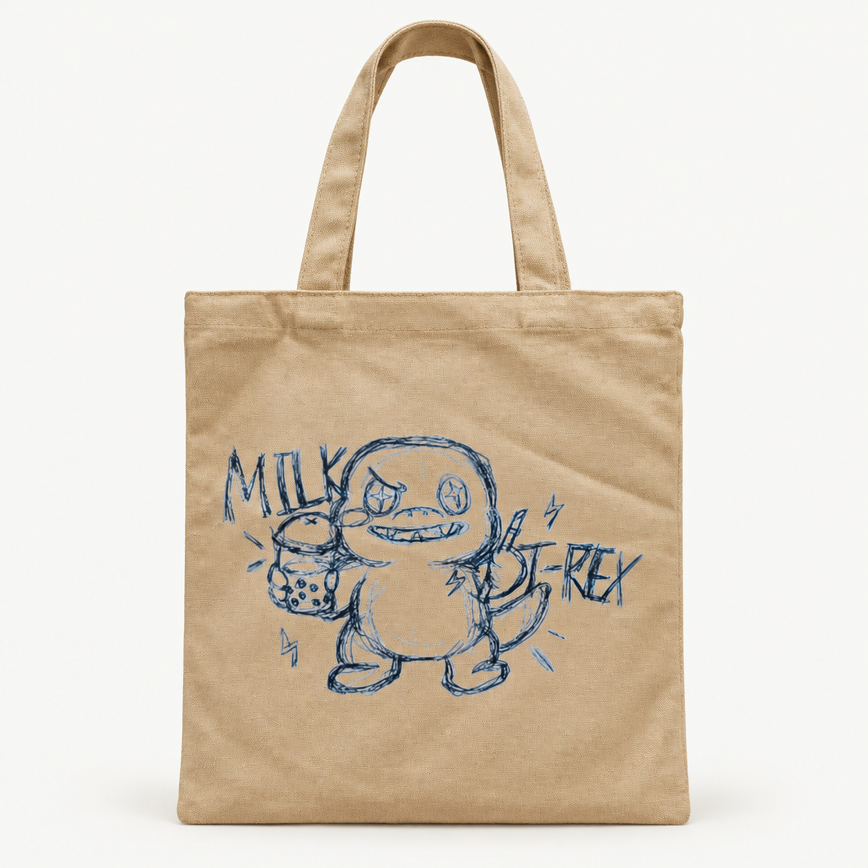 Milk T-Rex Canvas Bag
